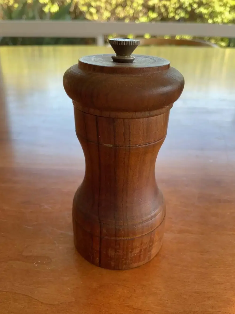 Vintage Italian Wood Pepper‎ Mill Grinder 4”